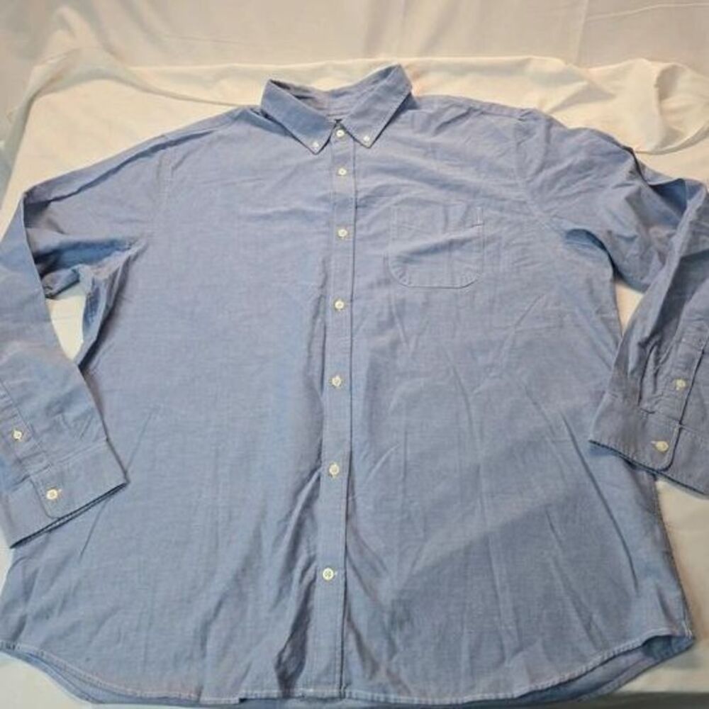 Gap Button Down Shirt Men Blue Oxford XXL Minimalist Business Preppy Office Wear